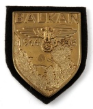 GERMAN WWII ARMY SS PANZER BALKAN SLEEVE SHIELD