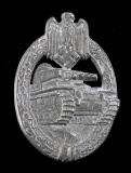 WWII GERMAN THIRD REICH SILVER TANK ASSAULT BADGE