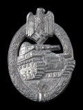 WWII GERMAN 3RD REICH SILVER PANZER ASSAULT BADGE