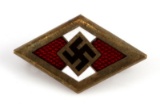 WWII GERMAN THIRD REICH GOLDEN HITLER YOUTH PIN