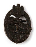 GERMAN WWII NSDAP ARMY BRONZE TANK ASSAULT BADGE