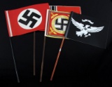 WWII GERMAN REPRO PRINT OUT PAPER RALLY FLAGS