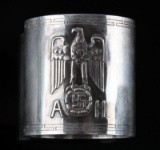 WWII GERMAN THIRD REICH SILVER HITLER NAPKIN RING