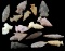 NATIVE AMERICAN MIXED STONE BIRD POINT LOT OF 16