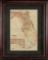 FRAMED LATE 19TH CENTURY MAP OF FLORIDA