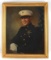 OIL ON CANVAS PAINTING OF WWII US  MARINE CAPTAIN