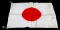 SMALL JAPANESE WWII MEATBALL FLAG SILVER TIPPED