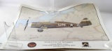 LTD ED MILITARY THUNDERBOLT LITHOGRAPH SIGNED BY 2