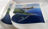 LTD ED WWII HAWK OF HALEIWA LITHOGRAPH SIGNED BY 2
