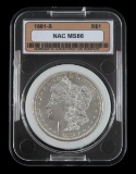 1881 S UNC MINT STATE MORGAN SILVER DOLLAR COIN