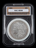 1884 UNC MINT STATE MORGAN SILVER DOLLAR COIN