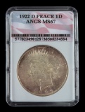 1922 D PEACE SILVER DOLLAR UNCIRC MINT STATE
