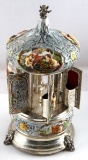 ANTIQUE REUGE MUSIC BOX AND CIGARETTE CAROUSEL