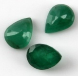 OVAL CUT NATURAL EMERALD PARCEL 3.16 CTS 3 PIECE