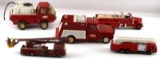 LOT OF 5 DIECAST COLLECTABLE MODEL FIRE TRUCKS