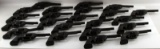 BLACK PAINTED STEEL TOY REVOLVER PISTOL LOT OF 24