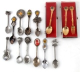 LOT OF COLLECTIBLE PEWTER SOUVENIR SPOONS