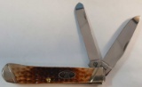 CASE POCKET KNIFE BROWN TRAPPER MODEL 6254 SS