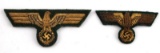 2 GERMAN WWII HEER BREAST EAGLE PATCHES