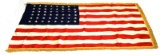 WWII POST ERA VINTAGE 48 STAR FRINGED U.S FLAG
