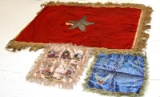 LOT OF 2 WWII MILITARY SWEETHEART & VIETNAM FLAGS