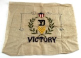 WWII ERA US OLIVE GREEN SMALL VICTORY FLAG