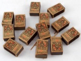 WWII GERMAN ROLAND HOLZER MATCH BOX LOT OF 13
