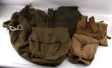 US MILITARY LOT OF 4 BAGS BACKPACK GAS MASK SACK