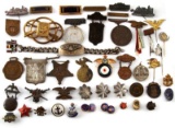 LARGE LOT ASSORTED MILITARY PINS USD RAF NRA ETC