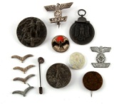 WWII GERMAN THIRD REICH ASSORTED LOT OF TINNIES