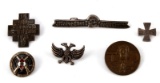 6 ASSORTED GERMAN WWII THIRD REICH BADGES LOT