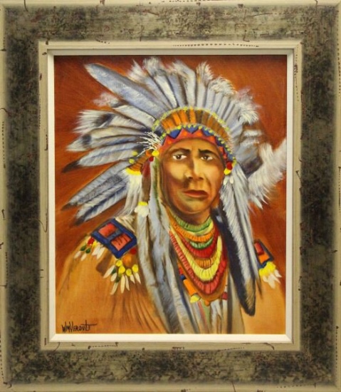 WILLIAM VERDULT MYSTIC WARRIOR ORIGINAL PAINTING