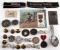 LOT OF MIXED GERMAN WWII ITEMS MEDALS TINNIES GEAR