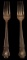 2 WWII GERMAN LICHTERFELDE SS LUNCHEON FORK LOT