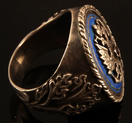 WWI RUSSIAN REVOLUTION SILVER TSARIST PATRIOT RING