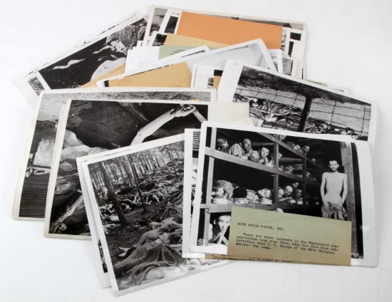 45 GRAPHIC PRESS PHOTOS OF CONCENTRATION CAMPS
