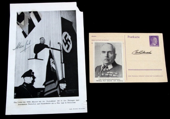 WWII GERMAN PRINCE KARL EDWARD MUSSERT SIGNATURES