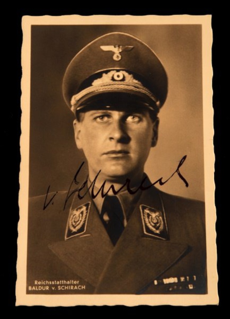 WWII GERMANY BALDUR VON SCHIRACH SIGNED POSTCARD | Guns & Military  Artifacts Militaria WW1 & WW2 Memorabilia | Online Auctions | Proxibid