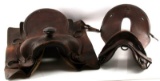 LOT OF TWO ANTIQUE FRONTIER ERA  HORSE SADDLES