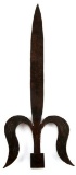 ANTIQUE CARVED IRON FLEUR DE LIS PIKE HEAD 14 INCH