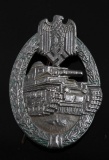 WWII NSDAP THIRD REICH SILVER PANZER ASSAULT BADGE