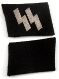 WWII GERMAN THIRD REICH WAFFEN SS EM COLLAR TABS