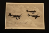 WWII LUFTWAFFE PILOT HANS RUDEL SIGNED PHOTO