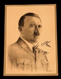 WWII 1941 ADOLF HITLER SIGNED POSTCARD