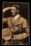 WWII GERMAN ADOLF HITLER SIGNED AUTOGRAPH POSTCARD