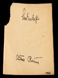 WWII GENERAL LUDENDORF & ERNST ROHM SIGNED PAGE