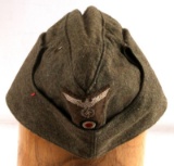 WWII GERMAN THIRD REICH WEHRMACHT OLIVE SIDE CAP