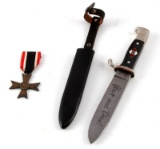 GERMAN HITLER YOUTH JUGEND KNIFE & IRON CROSS