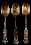 IMPERIAL GERMAN KAISER WILHELM PEWTER SPOON LOT