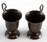 WWII GERMAN 3RD REICH HITLER SCHNAPS CUP LOT OF 2